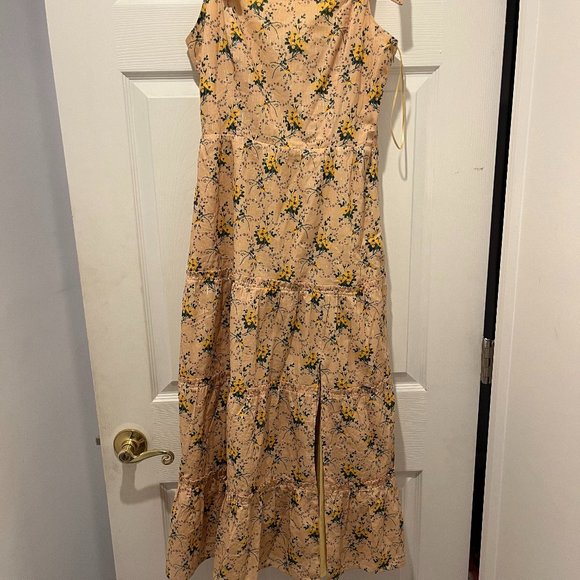 PAIGE TAMIKA DRESS - YELLOW (BUTTER MULTI) WORN ONCE - SIZE SMALL - Picture 4 of 4